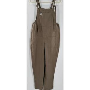 Lucy & Yak Taupe Brown Tan Dungarees Cotton Twill Overalls Jumpsuit 4 Small